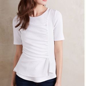 Anthropologie Deletta Ripple Front Blouse